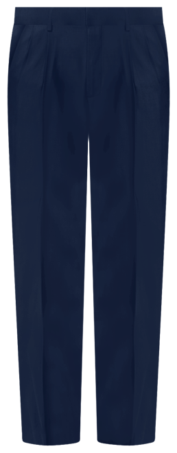 Men's Premium Comfort Stretch Classic-Fit Solid Pleated Dress Pants