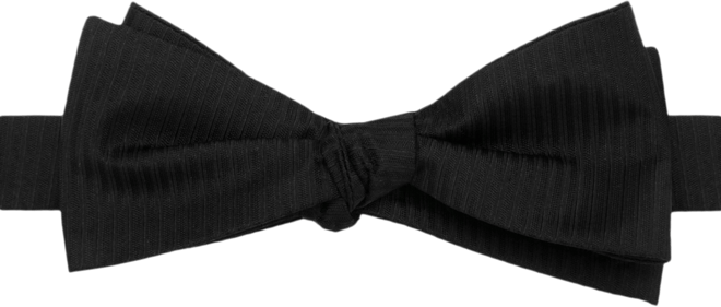 Formal Pinstripe Silk Bow Men's Tie