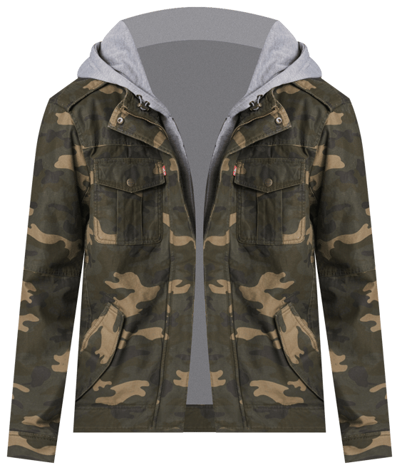 Men's Sherpa Lined Two Pocket Hooded Trucker Jacket