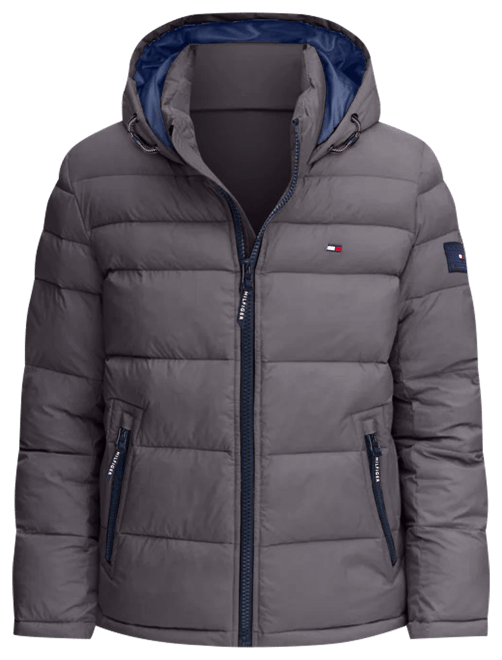 Tommy Hilfiger mens Tommy Jeans Badge Puffer Jacket, Florida Orange, Medium  US at  Men's Clothing store