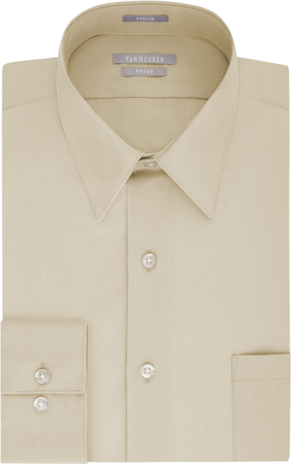 Men's Athletic Fitted Poplin Dress Shirt