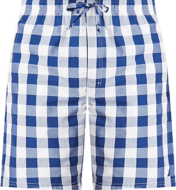 Men's Cotton Plaid Pajama Shorts