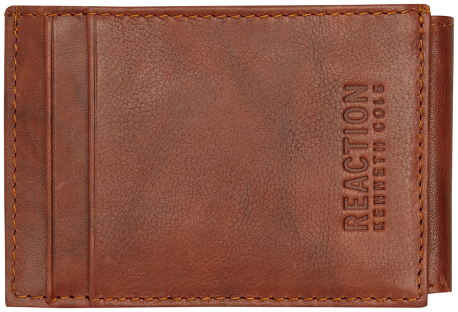 Kenneth Cole Reaction Men's Crunch Magnetic Front-Pocket Leather