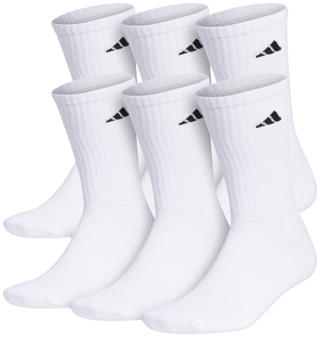 adidas Men's Cushioned Athletic 6-Pack Crew Socks - Macy's