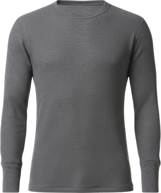Men's Waffle Knit Thermal Long Sleeve Shirt