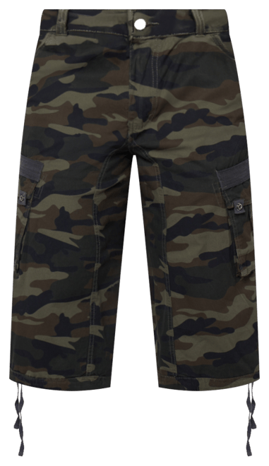 Men's Belted Capri Cargo Shorts