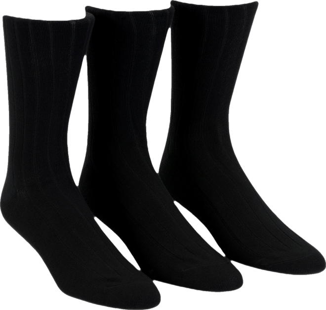 Men's 3-Pack Soft Touch Ribbed Socks