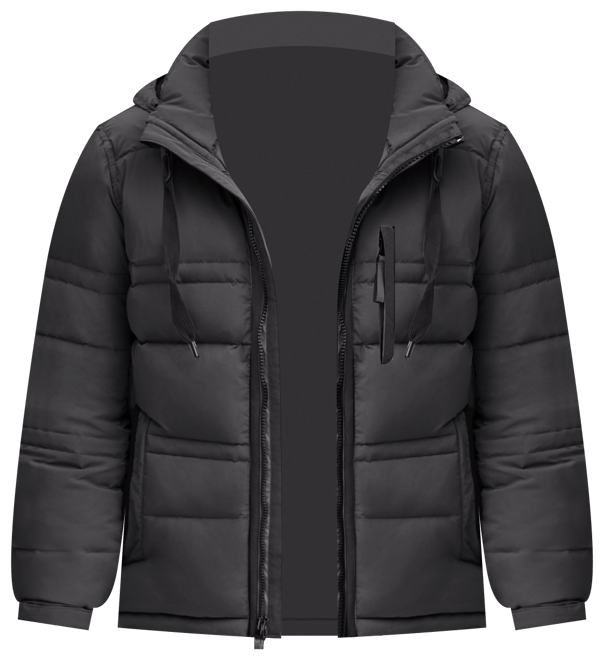 Men's Huxley Crinkle Down Jacket with Removable Hood