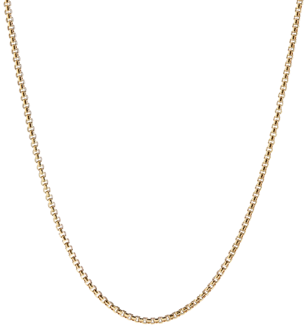 David Yurman Men's Box Chain Necklace in 18K Yellow Gold, 2.7mm