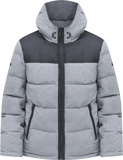 Men's Mixed-Media Puffer Coat, Created for Macy's