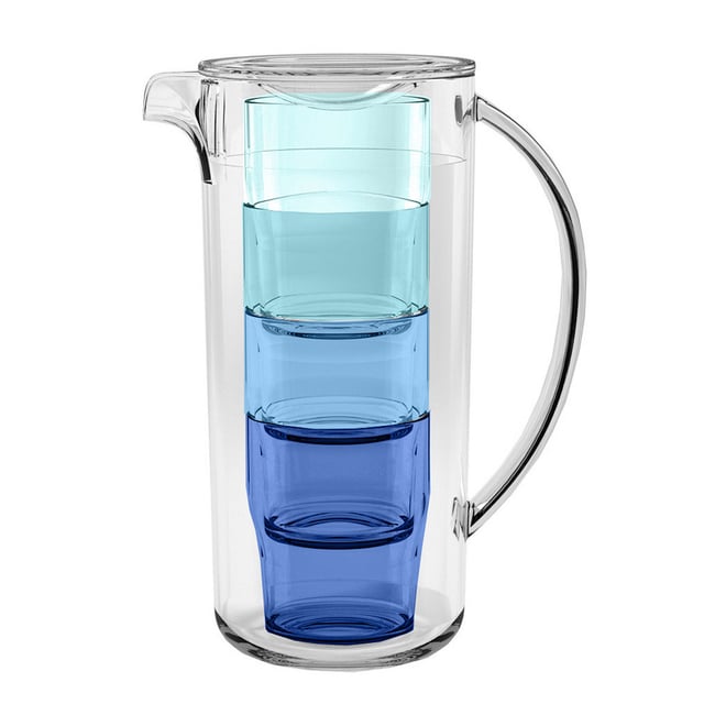 Joyjolt Pila Glass Serving Pitcher With Spout