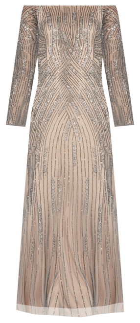 Sequin Off-The-Shoulder Gown