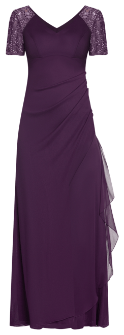 Petite Embellished Chiffon Gown