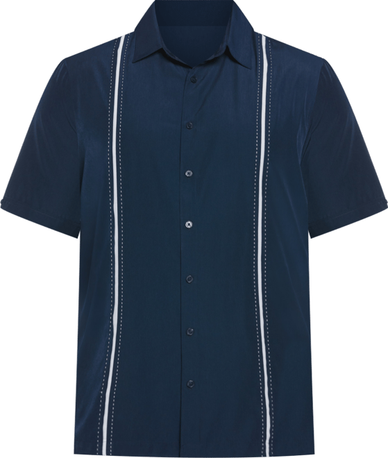 Men's Big & Tall Stripe Short Sleeve Shirt