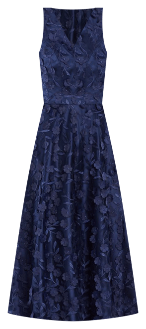 Eliza J V Neck Fit & Flare Dress