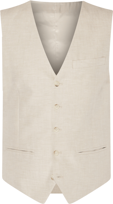 Men's Linen Herringbone Vest