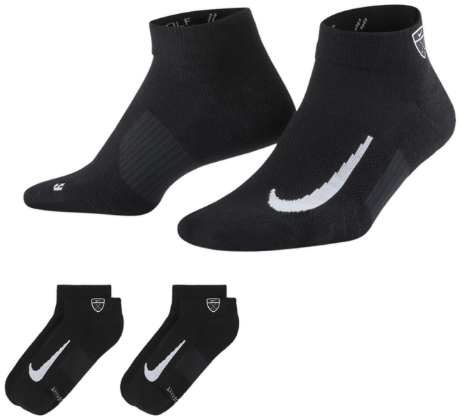 Nike Multiplier Low Golf Quarter Socks (2 Pairs)