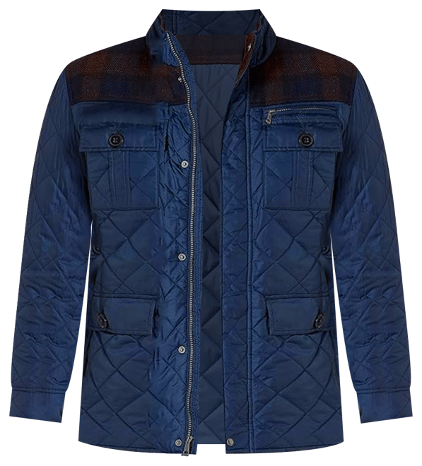 Cole Haan Mixed Media Quilted Jacket - Macy's