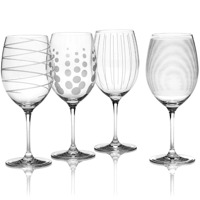 Mikasa Cheers 14-Ounce Stemless Wine Glasses, Service for 4