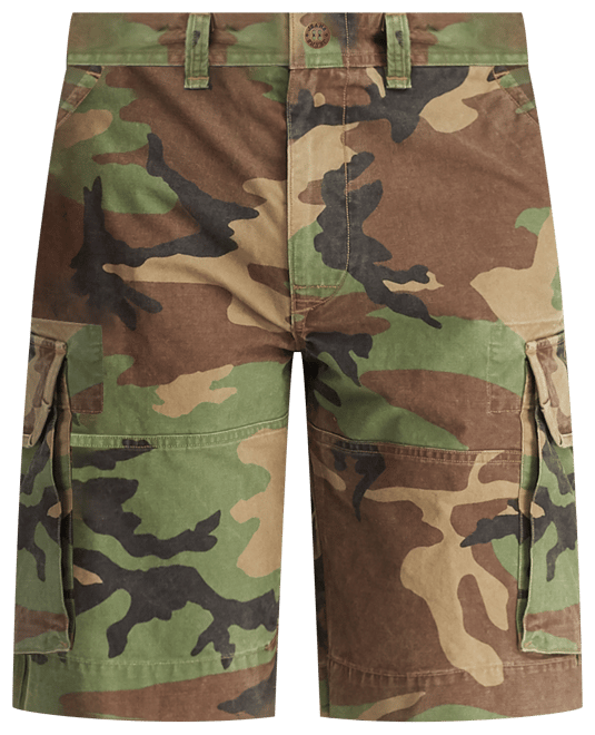 Men's Big & Tall Relaxed Fit 10" Camouflage Cotton Cargo Shorts
