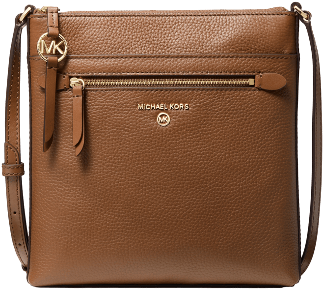 Jet Set Charm Leather Small North South Flat Crossbody Bag