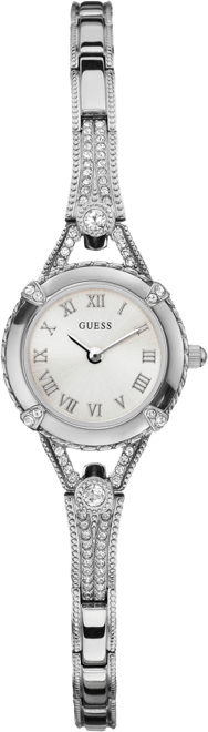 Guess watch women's silver 2025 tone bracelet 22mm u0135l1