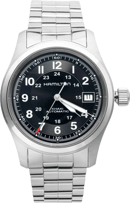 Watch, Men's Swiss Automatic Khaki Field Stainless Steel Bracelet 38mm H70455133