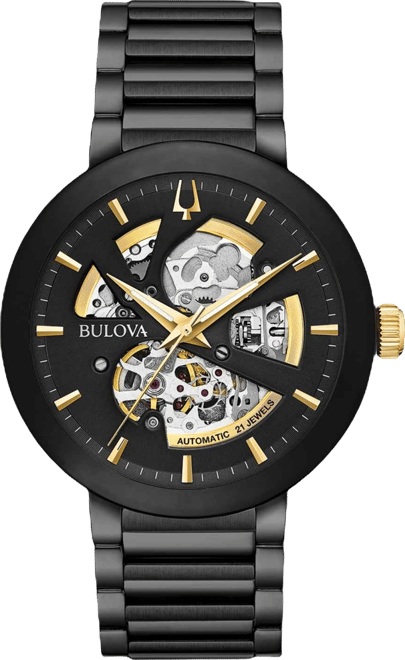 Men's Futuro Black Stainless Steel Bracelet Watch 42mm