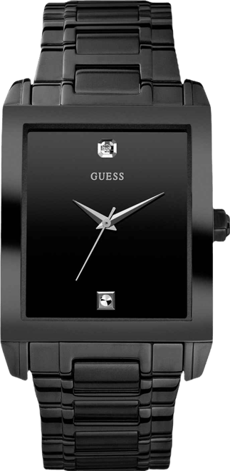 Watch, Men's Diamond Accent Black Ion Plated Stainless Steel Bracelet 41x37mm U12557G1