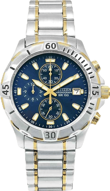 Men's Chronograph Two Tone Stainless Steel Bracelet Watch 41mm AN3394-59L