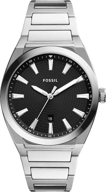 Men's Everett Silver-Tone Stainless Steel Bracelet Watch 42mm