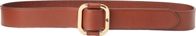 Women's Leather Slide-Buckle Belt