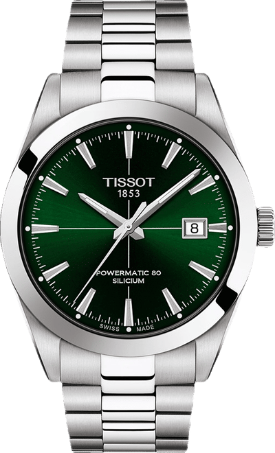 Men's Swiss Automatic Gentleman Powermatic 80 Silicium Stainless Steel Bracelet Watch 40mm