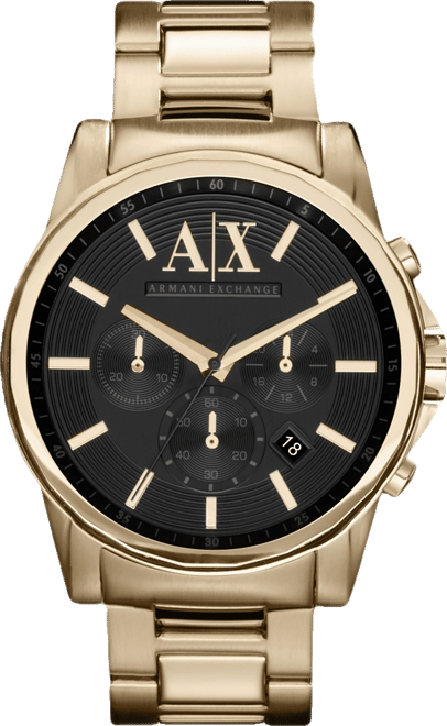Ax Men's Gold-Tone Stainless Steel Bracelet Watch 45mm