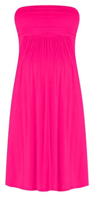 Bandeau Top Empire Waist Short Maternity Dress