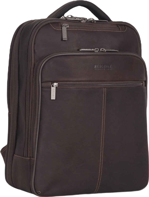 Full-Grain Colombian Leather 16" Laptop Tablet Travel Backpack