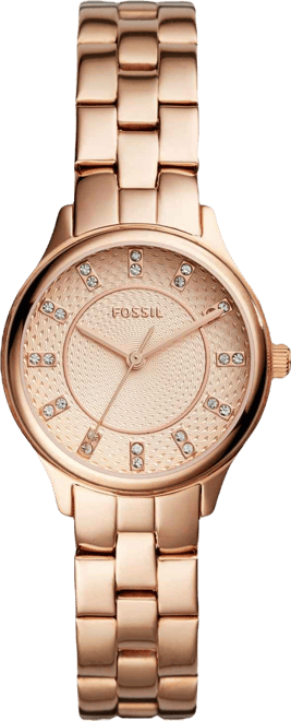Women's Modern Sophisticate Three Hand Rose Gold Tone Stainless Steel Watch 30mm