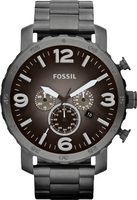 Men's Chronograph Nate Smoke Tone Stainless Steel Bracelet Watch 50mm JR1437