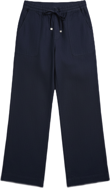 Plus-Size 100% Linen Wide-Leg Pants