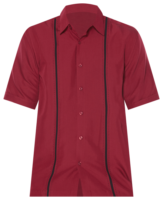 Cubavera Men's Bandana Print Short Sleeve Shirt, Jet Black, Large at   Men's Clothing store