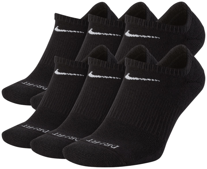 Nike Everyday Plus Cushioned Training No-Show Socks (6 Pairs)