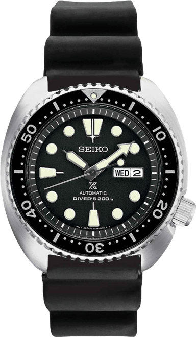 Men's Automatic Prospex Diver Black Silicone Strap Watch 45mm