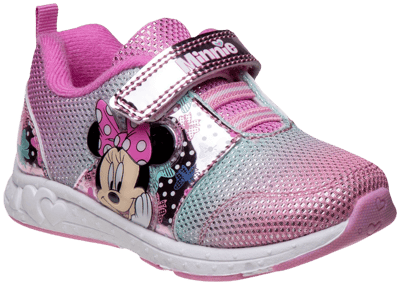 9 & 11 NEW! Disney Minnie Mouse Pink/Silver Light Up Baby/Toddler Shoes Size 7 