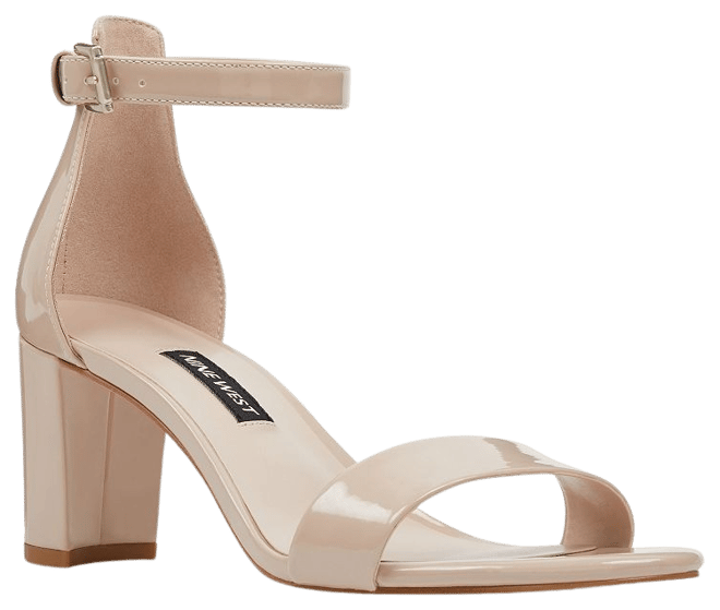 WMNS Clear Chain Style High Heel Shoe - Clear Straps / Khaki