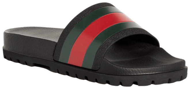 Gucci Men s Web Signature Stripe Slide Sandals Bloomingdale s