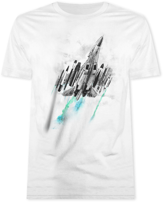 Men's Art Supply Fighter Jet Graphic T-shirt
