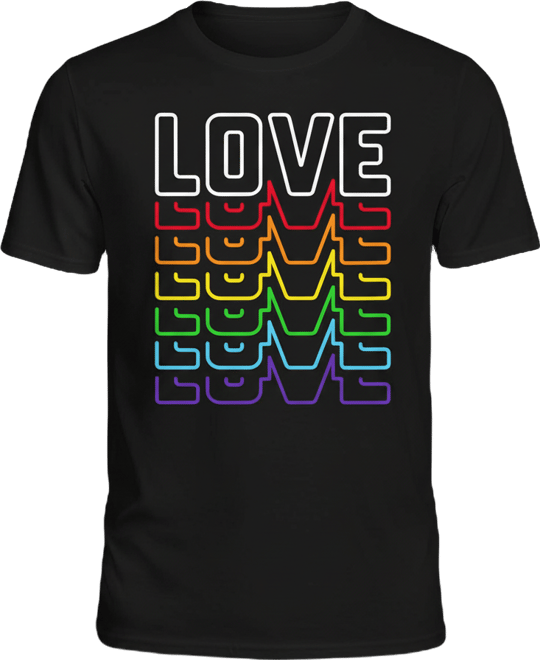 Men's Neon Love Graphic T-shirt