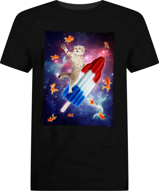Men's Rocket Cat Graphic T-shirt