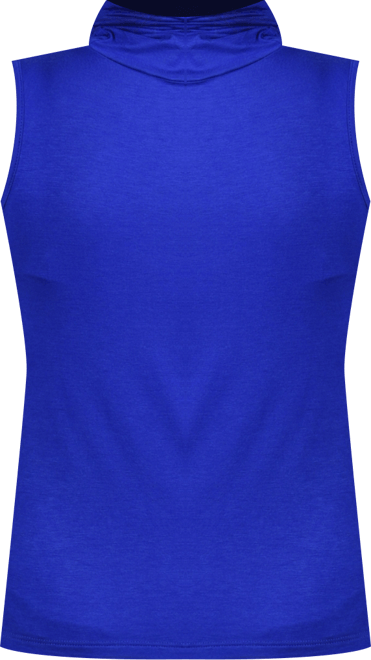 Women's Sleeveless Top with Mask, Cowl Shell Neck