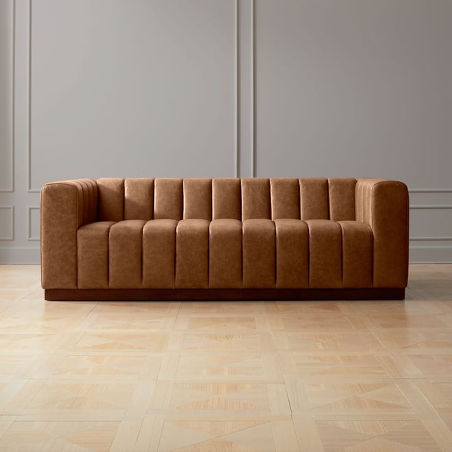 Cb2 deals leather chaise